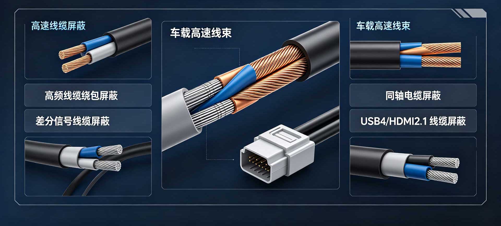 高速高频线缆屏蔽应用